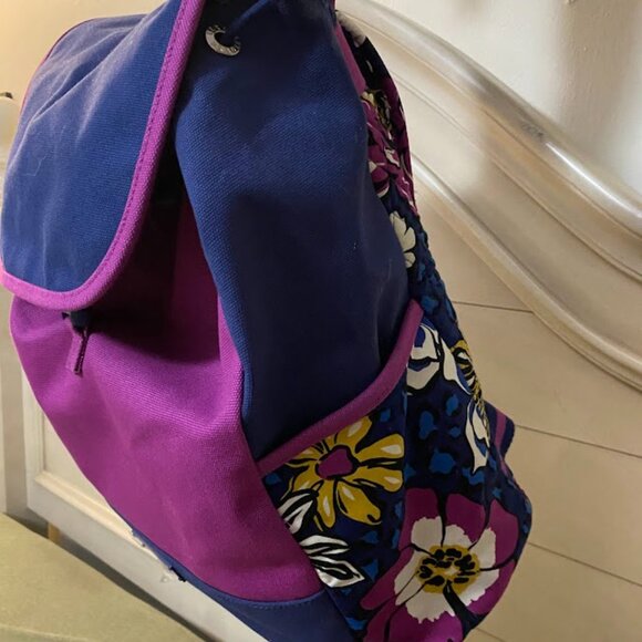 Vera Bradley Canvas Backpack African Violet - Picture 3 of 11